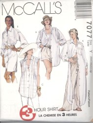 7077 MCCALLS 3 HR BUTTON SHIRT LENGTHS SLVS OR NOT PATTERN XL-XXL 20-26